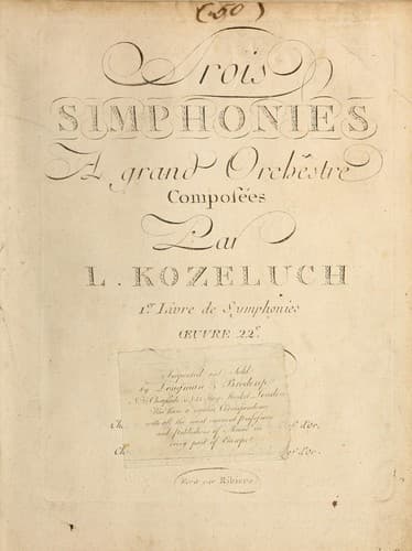 Trois simphonies ℗♭ grand orchestre, 1er livre de symphonies, oeuvre 22e