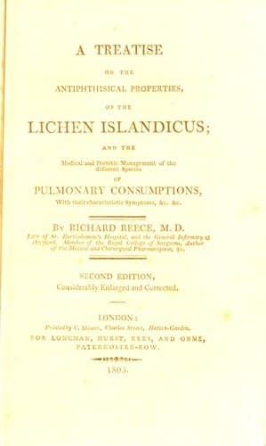 A treatise on the antiphthisical properties of the lichen Islandicus