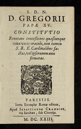 S.D.N.D. Gregorii Pap©Œ XV