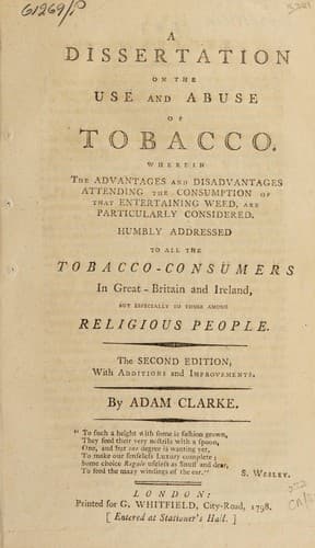 A dissertation on the use and abuse of tobacco