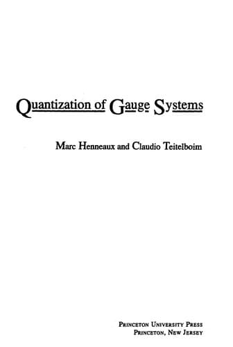 Cover image for Quantization of gauge systems