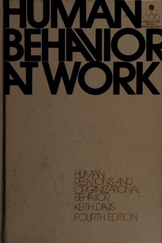 Cover image for Human behavior at work