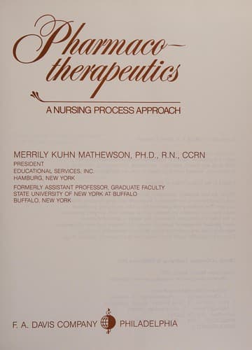 Cover image for Pharmacotherapeutics