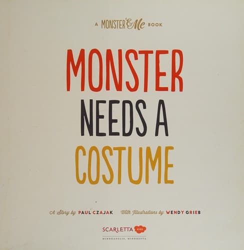 Cover image for Monster needs a costume