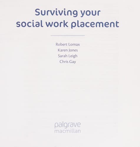 Cover image for Surviving your social work placement