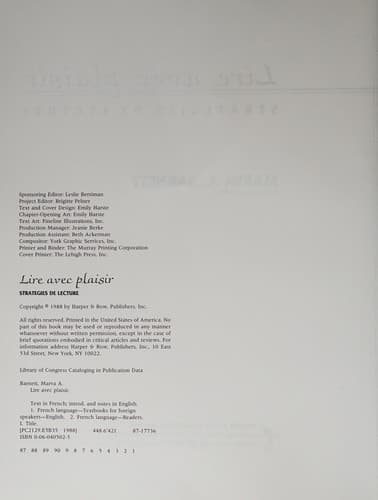 Cover image for Lire avec plaisir