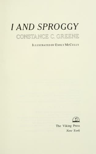 Cover image for I and Sproggy