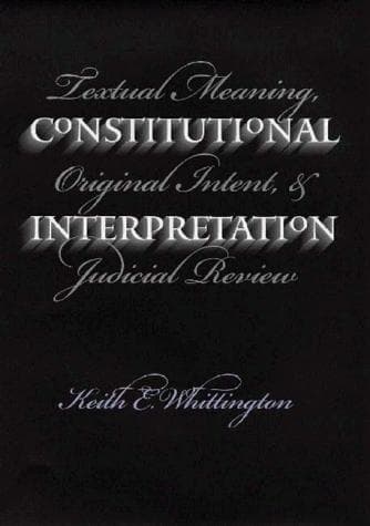Cover image for Constitutional Interpretation