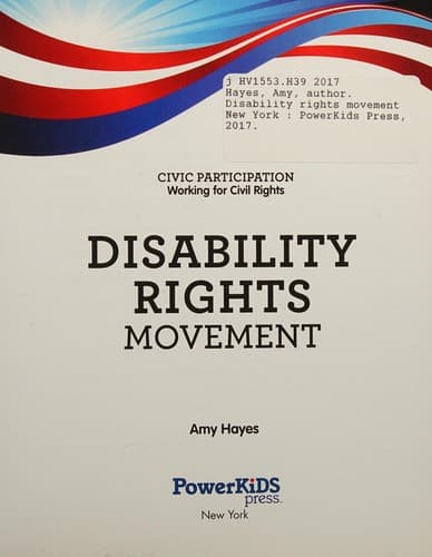 Cover image for Disability rights movement