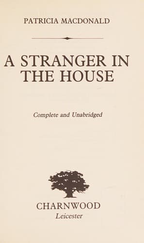 Cover image for A stranger in the house