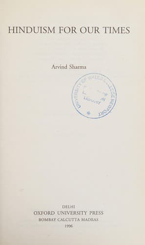 Cover image for Hinduism for our times