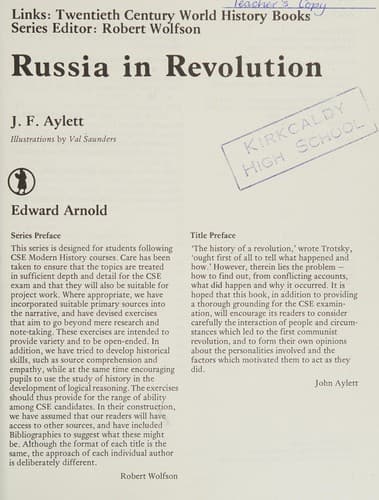 Cover image for Russia in Revolution (Links)