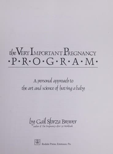 The very important pregnancy program