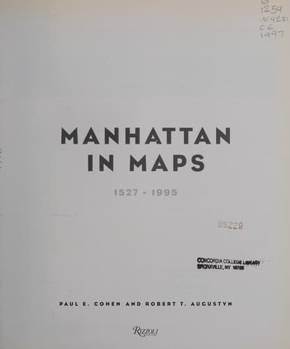 Cover image for Manhattan in maps, 1527-1995