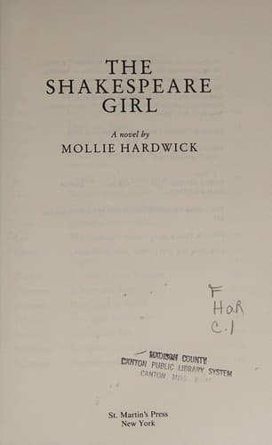 Cover image for The Shakespeare girl