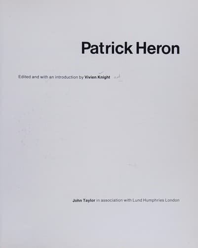 Cover image for Patrick Heron