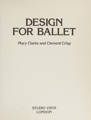 Cover image for Design for ballet