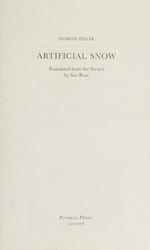 Cover image for Artificial snow