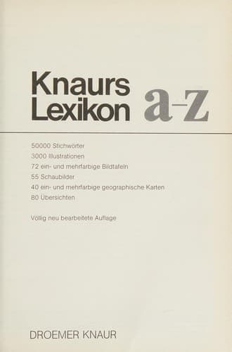 Cover image for Knaurs Lexikon A-Z