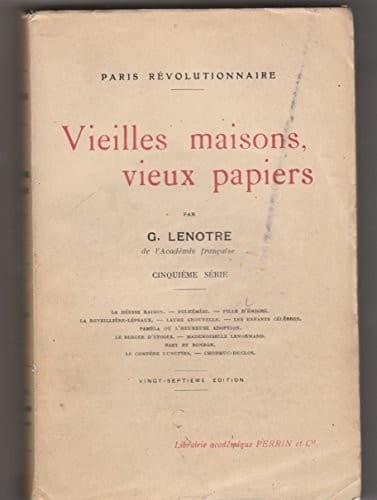 Cover image for Vieilles maisons, vieux papiers