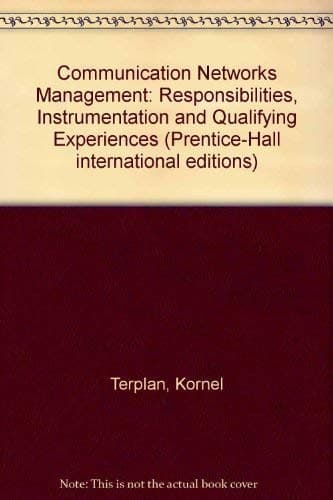 Cover image for Communication networks management