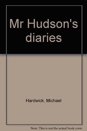 Cover image for Mr Hudson's diaries