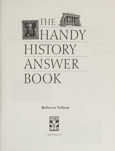 Cover image for The handy history answer book