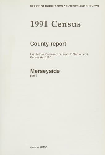 Cover image for Census Nineteen Ninety-One County Report