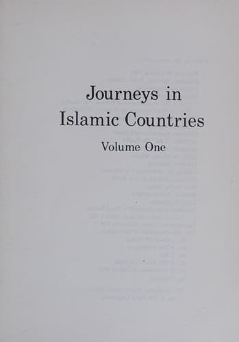 Cover image for Journeys in Islamic countries