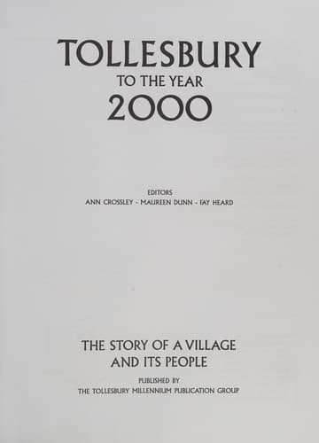 Tollesbury to the year 2000