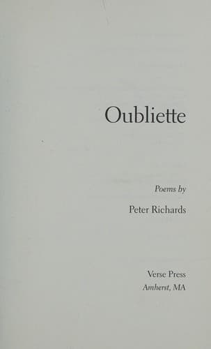 Cover image for Oubliette