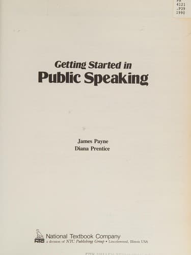 Cover image for Getting started in public speaking