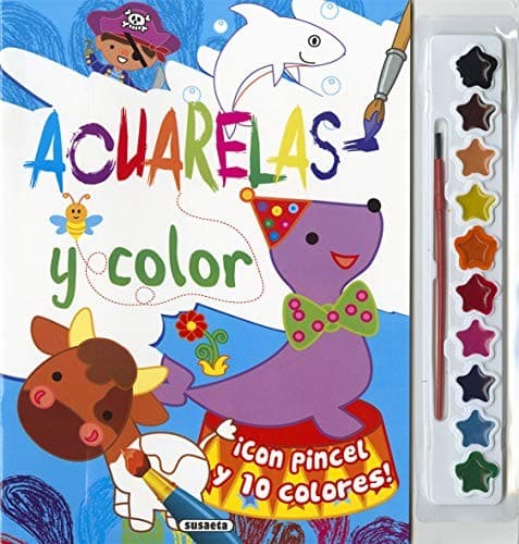Cover image for Acuarelas y color