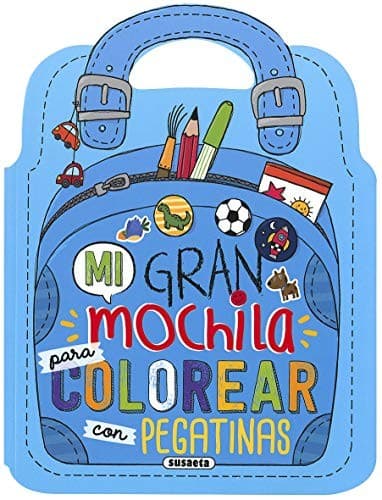 Cover image for Mi gran mochila para colorear con pegatinas