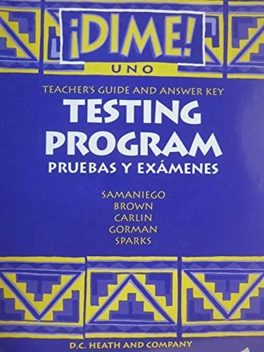 Cover image for Dime Uno! Teacher's Guide and Answer Key