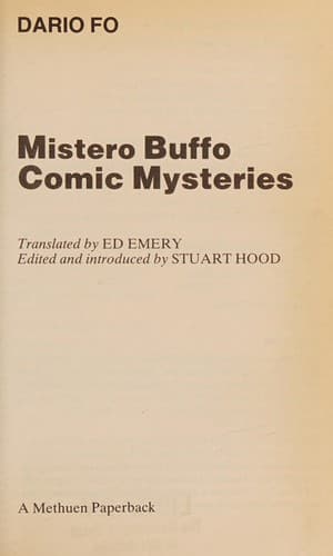 Cover image for Mistero buffo