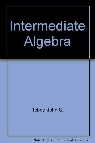 Cover image for Intermediate algebra