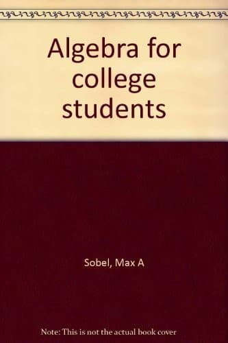 Cover image for Algebra for college students
