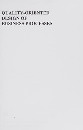 Cover image for Quality-oriented design of business processes