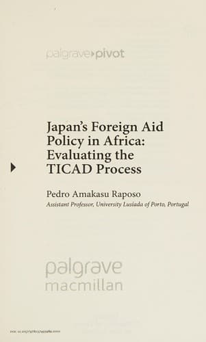 Cover image for Japan's foreign aid policy in Africa