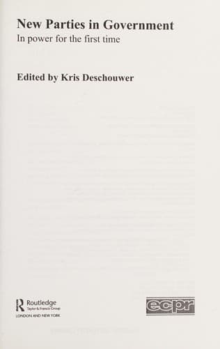 Cover image for New Parties in Government