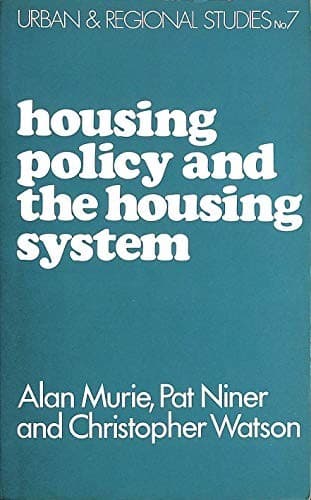 Cover image for Housing policy and the housing system