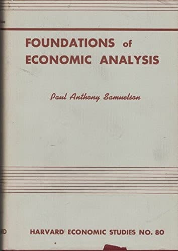 Cover image for Foundations of economic analysis
