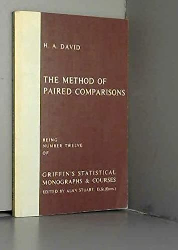 Cover image for The method of paired comparisons