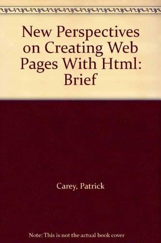 Cover image for New Perspectives on Creating Web Pages With Html