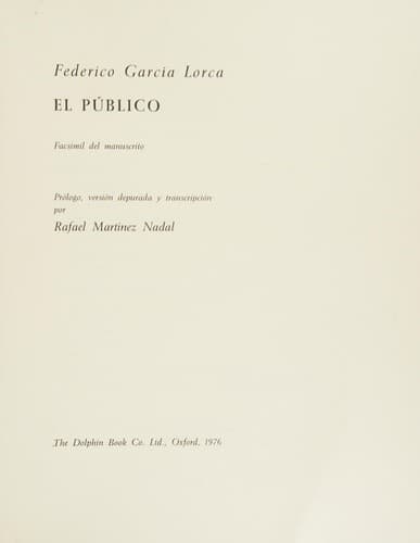 Cover image for El público