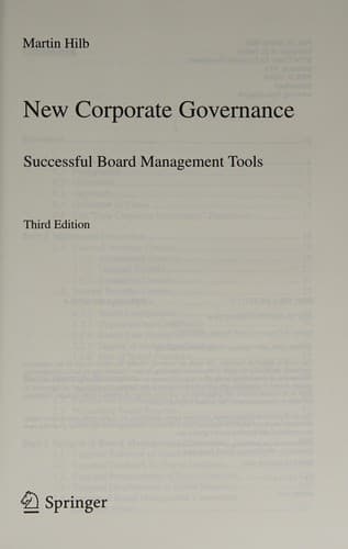 Cover image for New corporate governance