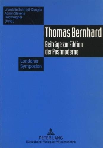 Cover image for Thomas Bernhard / edited by Wendelin Schmidt-Dengler