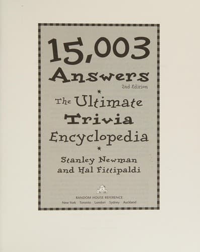 Cover image for 15,003 answers