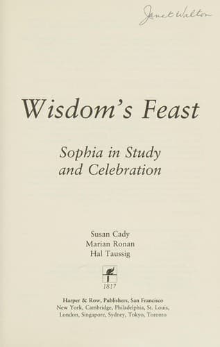 Cover image for Wisdom's feast